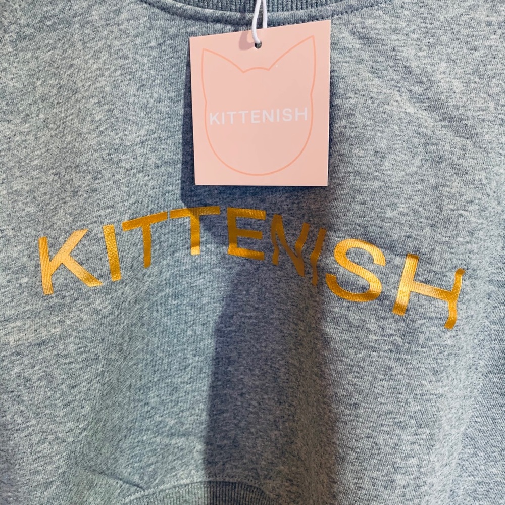 GREY LONG SLEEVE CROP TOP - Picture 2 of 4